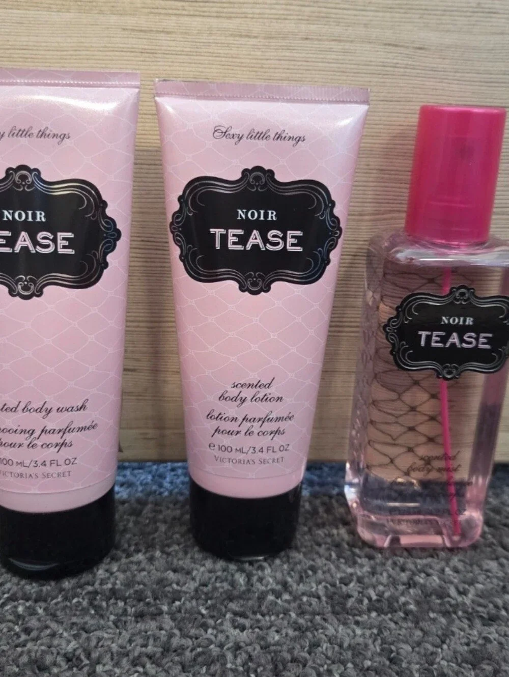 3-piece Victoria's Secret Sexy Little Things Noir Tease travel set-discontinued